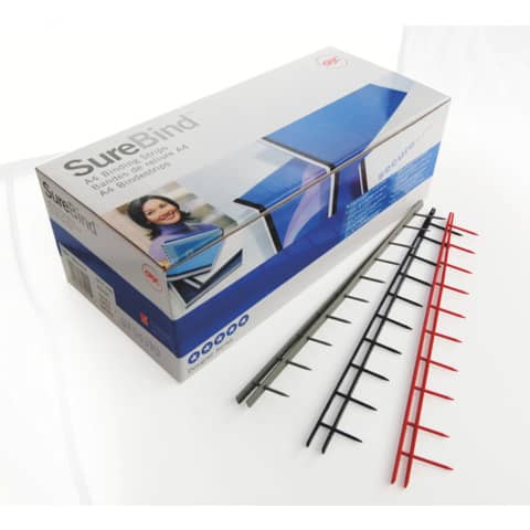 Pettini per rilegatura GBC SureBind 25 mm A4 bianco - fino a 250 fogli conf. da 100 - 1132840
